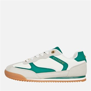 ELLE SPORT Womens Trainers Ecru/Green/White