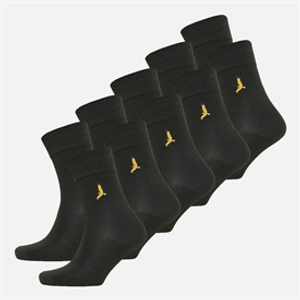 Brave Soul Boys Ten Pack Trainer Socks Black