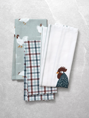 Home To Roost Tea Towel Set of 3