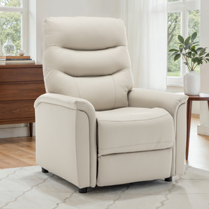 Faux Leather Cream Milazzo Recliner Chair