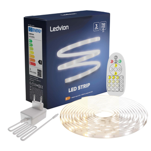 LED Streifen - 3 Meter - 3000K-6500K - 24V - 9W - Plug & Play - Dimmbar