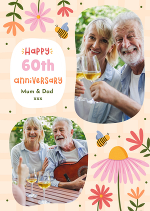 Mum & Dad Photo Upload Anniversary Card