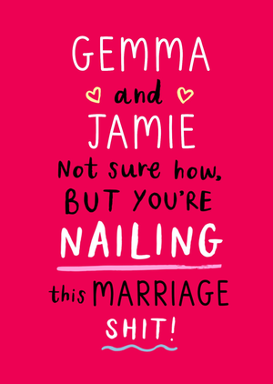 Nailing Marriage Anniversary Card
