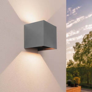 LED Wandleuchte Außen - Beidseitig - 3W - 3000K - IP54 - Dimmbar – G9 Fassung – Anthrazit