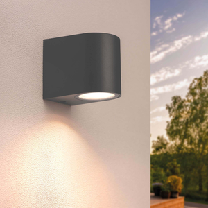 LED Wandleuchte - Rund - IP54 - GU10 Fassung - Anthrazit