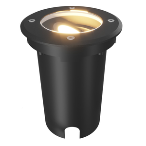 LED Bodeneinbaustrahler Rund - IP67 – GU10 – Schwarz – 1M Kabel - Schwenkbar