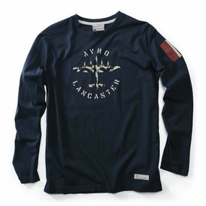 EXT550 - Avro Lancaster Long Sleeve T-Shirt - Navy - by Exmoor Trim