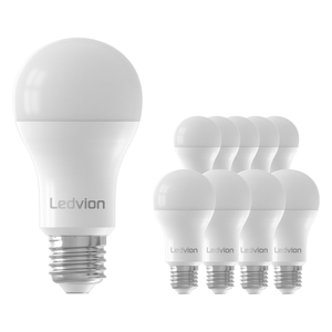 10x Ampoules LED E27 - 8.8W - Blanc Chaud - 2700K - 806 Lumen - Pack économique