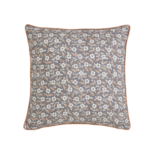 Folk Ditsy Cushion 45cm x 45cm, Graphite/Copper
