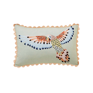 Parrot Cushion 60cm x 40cm, Sage