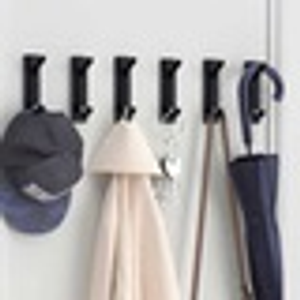Self-Adhesive Hooks (Pack of 6) - Black