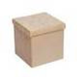 Folding Storage Ottoman - Seat - Beige