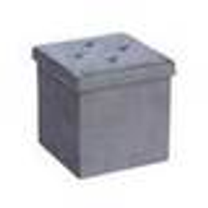 Folding Storage Ottoman - Seat - Grey
