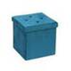 Folding Storage Ottoman - Seat - Teal