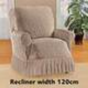 Luxury Fitted Seat Cover - Recliner - Beige