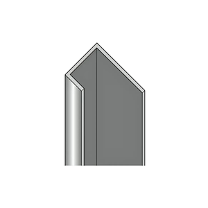 Aqua Pure Aluminium End Cap Trim Bright Silver 2400 x 10.5mm