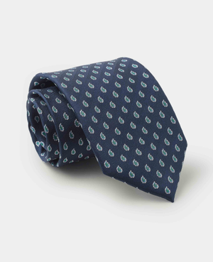 Blue Paisley Silk Tie