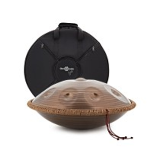 Gear4music Life Handpan 10 Notes D Kurd with Carrying Bag, Bronze