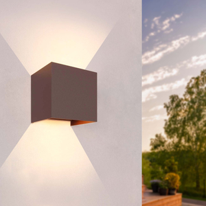 LED Wandleuchte Außen - Beidseitig - 3W - 3000K - IP54 - Dimmbar - Rost