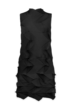 Amara Prismatic Pleats Dress - Black (one size)