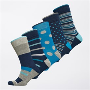 Original Penguin Mens Five Pack Socks Navy