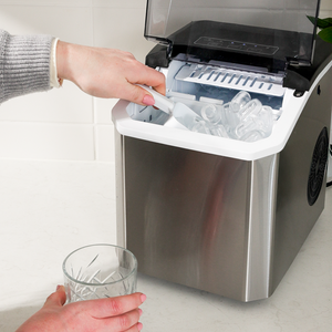 1.3L Panthera Bullet Shape Countertop Ice Machine Stainless Steel 