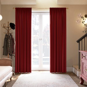 Shima Faux Silk, Wine - Made to Measure Curtains
