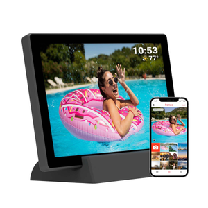 Digitaler Bilderrahmen - WLAN und Frameo App - Bilderrahmen 10 Zoll - Touchscreen - Wiederaufladbarer 3000mAh-Akku