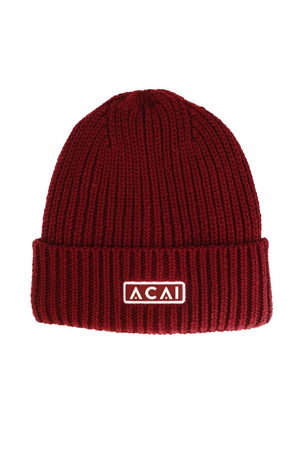 Merino Wool Beanie - Cabernet