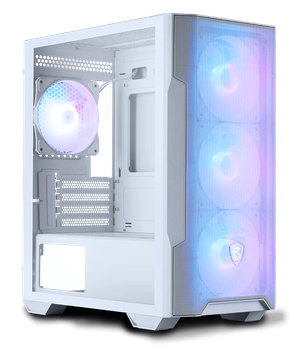 [B-Grade] MSI MAG FORGE M100R ARGB Tempered Glass Windowed mATX Mid Tower PC Gaming Case - White
