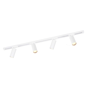 1m LED Schienensystem - 4 Spots - Dimmbar - 1 Phasen - Weiß
