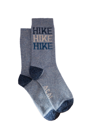 Hike Hike Hike' Sock - Blue Marl