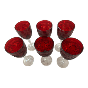 Vintage Crystal d'Arques-Durand Water/Wine Goblets- Set of 6