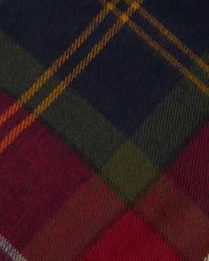 Barbour Mens Swinton Beanie & Galingale Scarf Gift Set - Winterberry Tartan