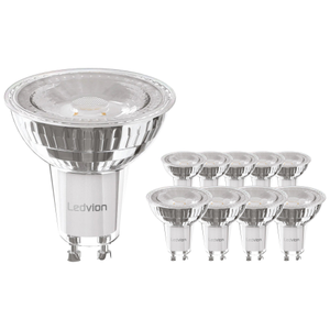 10x Ampoules LED GU10 - 3W - Blanc Chaud - 2700K - 345 Lumen - Pack économique