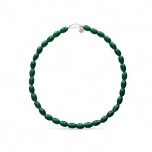 Forest Agate Bead Necklace (17")