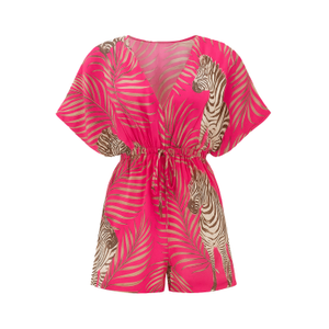 Gail Jumpsuit Zebra - Fuchsia (M)