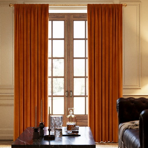 Odessa Velvet, Rust - Made to Measure Curtains