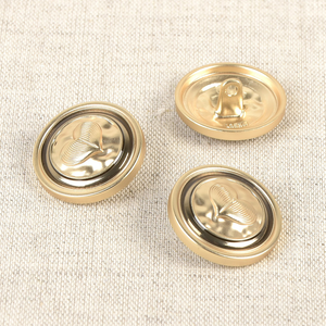 Bouton métal cœur 23 mm - Or