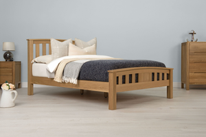 Royal Ascot Solid Natural Oak Bed Frame - 4ft6 Double