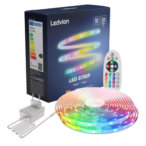 LED Streifen - 10 Meter - RGB + 3000K - 24V - 23W - Plug & Play - Dimmbar