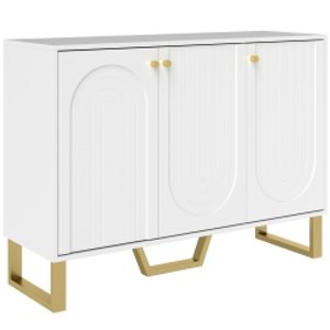 HOMCOM 3-Door Sideboard Storage Cabinet - White