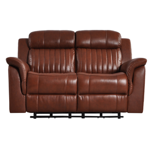 Cidliano Genuine Leather Tan Electric Recliner 2 Seater Sofa