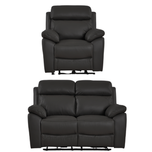 Dandrea Genuine Leather Grey Electric Recliner 2+1 Seater Sofa Set