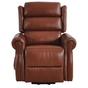 Kingsbury Genuine Leather Tan Rise Recliner Mobility Chair