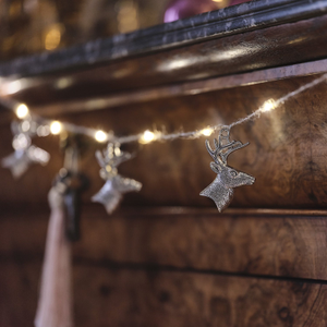 10er LED-Mikro-Weihnachtslichterkette Rentiere