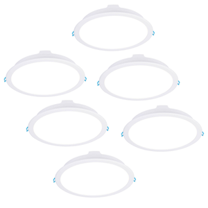 6x LED Downlight 24W - 4000K - 2160 Lumen - Ø221 mm