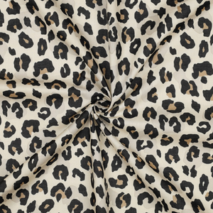 Tissu voile de coton animal - Sable