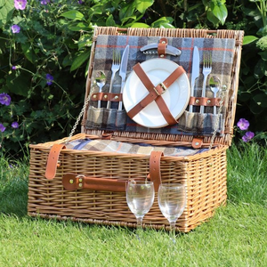 Wicker Picnic Basket Hamper For 2 – Country Tweed