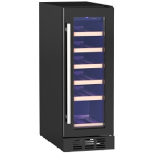 HOMCOM 19 Bottle 5-18℃ Wooden Rack Wine Fridge - Black